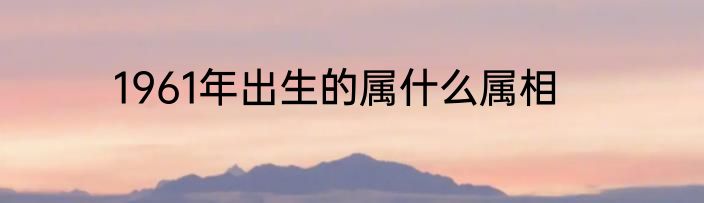 1961年出生的属什么属相