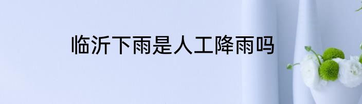 临沂下雨是人工降雨吗