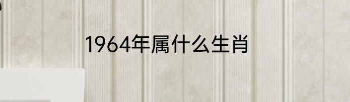 1964年属什么生肖