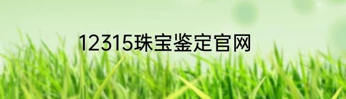 12315珠宝鉴定官网