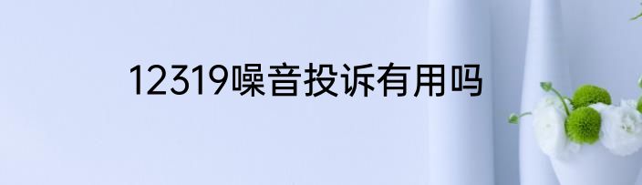 12319噪音投诉有用吗