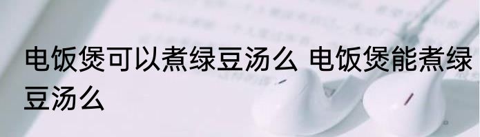 电饭煲可以煮绿豆汤么 电饭煲能煮绿豆汤么