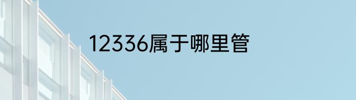 12336属于哪里管