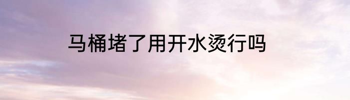 马桶堵了用开水烫行吗