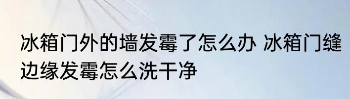 冰箱门外的墙发霉了怎么办 冰箱门缝边缘发霉怎么洗干净