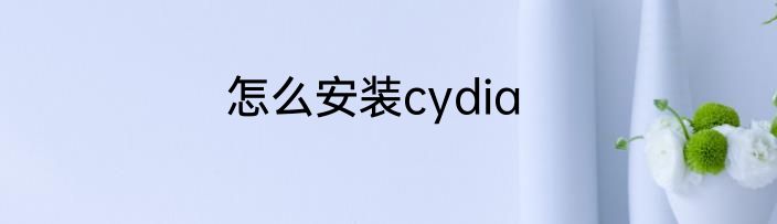 怎么安装cydia