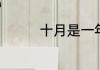 十月是一年之中哪个季节