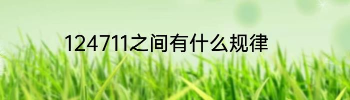 124711之间有什么规律