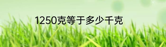 1250克等于多少千克