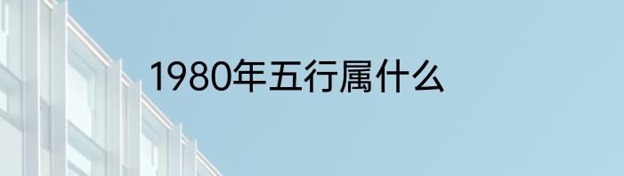1980年五行属什么