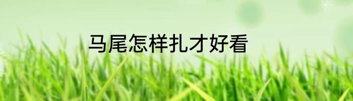 马尾怎样扎才好看