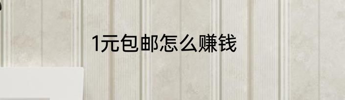 1元包邮怎么赚钱