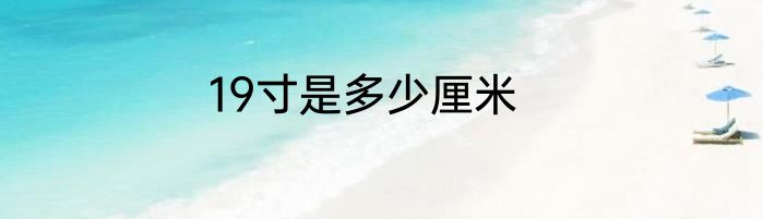 19寸是多少厘米