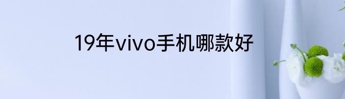 19年vivo手机哪款好