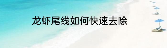 龙虾尾线如何快速去除