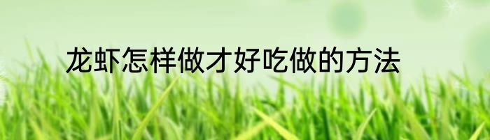 龙虾怎样做才好吃做的方法
