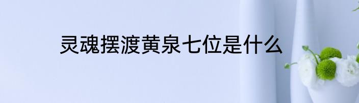 灵魂摆渡黄泉七位是什么