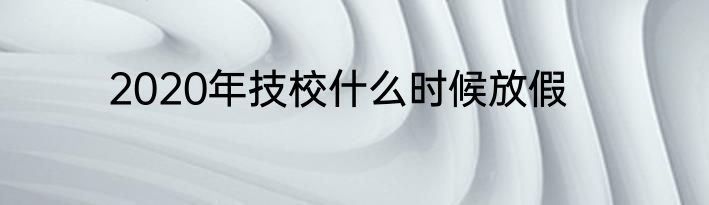 2020年技校什么时候放假