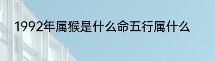 1992年属猴是什么命五行属什么
