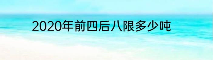 2020年前四后八限多少吨