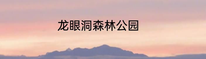 龙眼洞森林公园