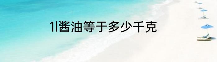 1l酱油等于多少千克