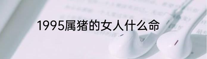 1995属猪的女人什么命