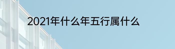 2021年什么年五行属什么