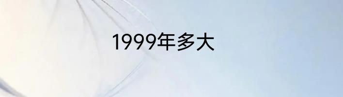 1999年多大