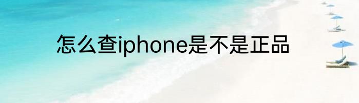 怎么查iphone是不是正品