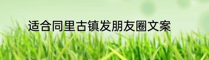 适合同里古镇发朋友圈文案