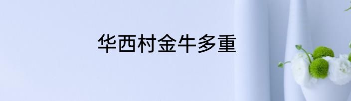 华西村金牛多重