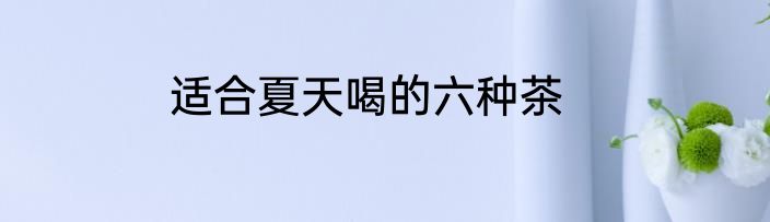 适合夏天喝的六种茶