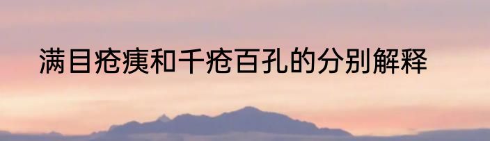 满目疮痍和千疮百孔的分别解释