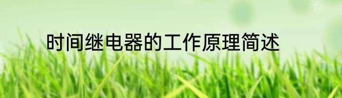 时间继电器的工作原理简述