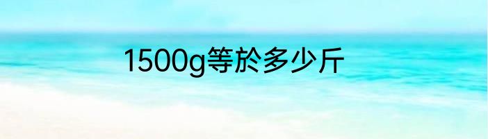1500g等於多少斤