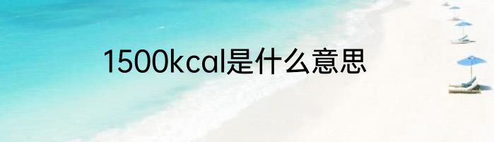 1500kcal是什么意思