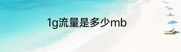 1g流量是多少mb