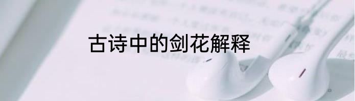 古诗中的剑花解释