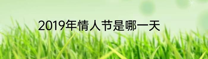 2019年情人节是哪一天