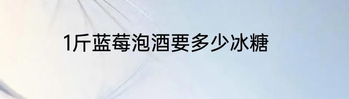 1斤蓝莓泡酒要多少冰糖