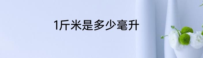 1斤米是多少毫升
