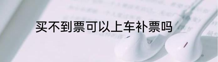 买不到票可以上车补票吗