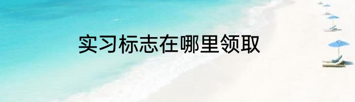 实习标志在哪里领取