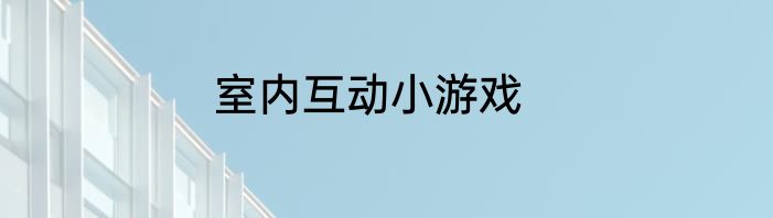 室内互动小游戏