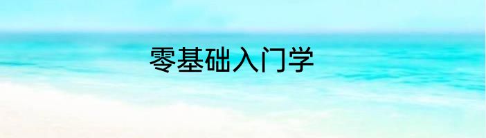 零基础入门学