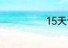 15天谜底是什么