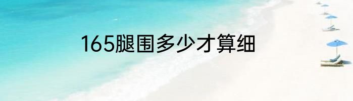 165腿围多少才算细