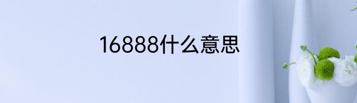 16888什么意思