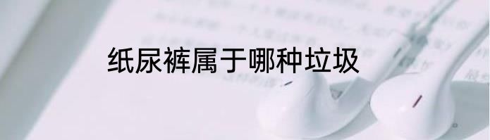 纸尿裤属于哪种垃圾